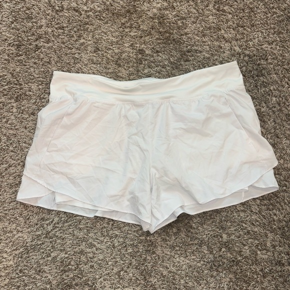 White Athletic Shorts with pockets - Picture 1 of 2